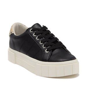 Dolce Vita Women's Black Stlela Vegan Leather York Lace-up Platform Sneakers 8.5